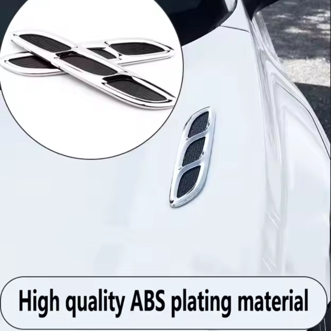 Pair of Chrome-Style Car Side Decors