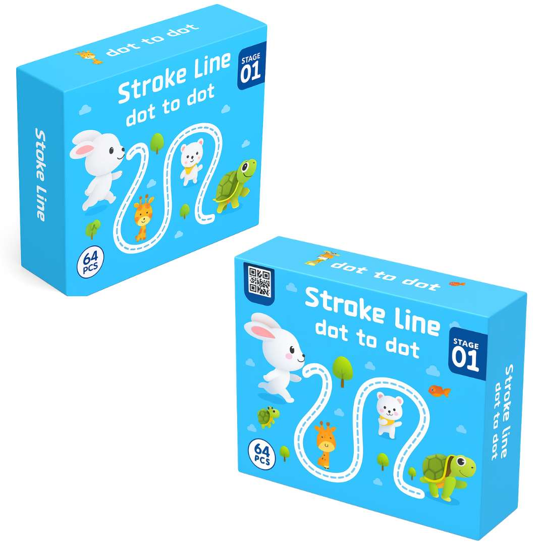 Kids Educational Book Set - 64 Pages, 8 Pens, Markers