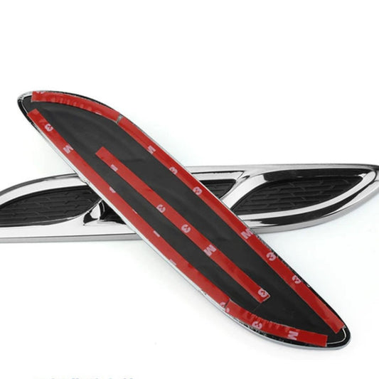 Pair of Chrome-Style Car Side Decors