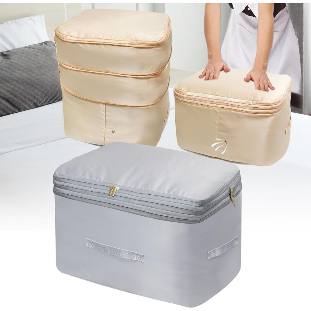 Clothes Storage Suit Portable Storage Bags for Blankets and Comforter