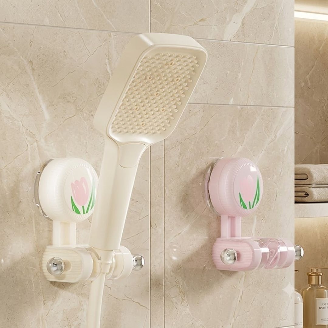 Cute Tulip Bathroom Adjustable Shower Holder