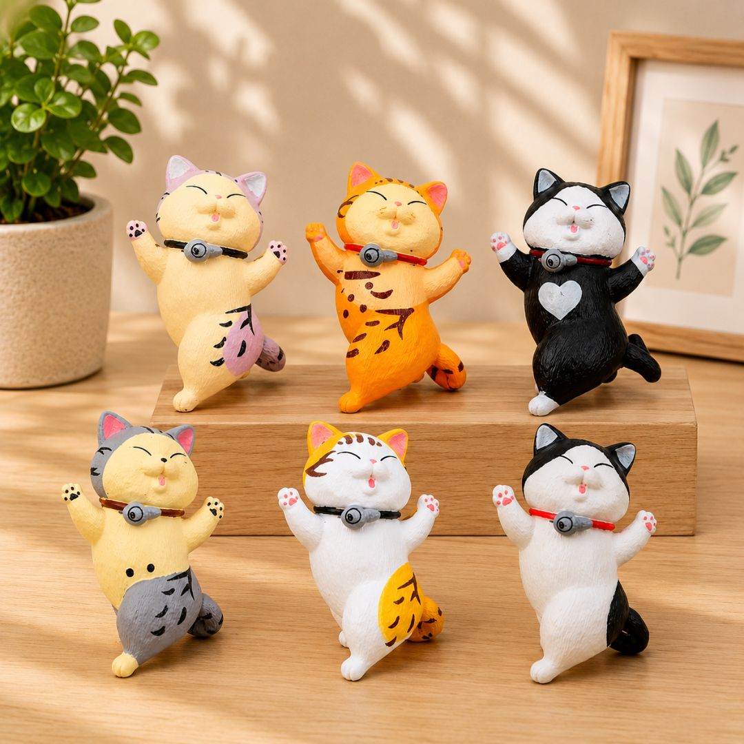 Cute Dancing Cat Car Dashboard Ornament