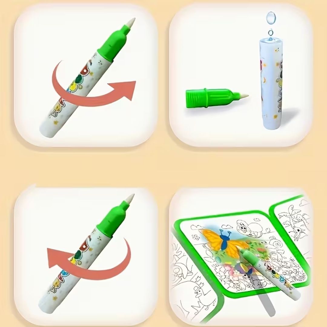 Magic Reusable Water Painting Book Kids