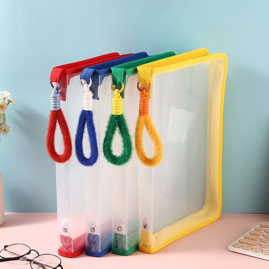 Kawaii Waterproof Mesh Document Folder for School & Office