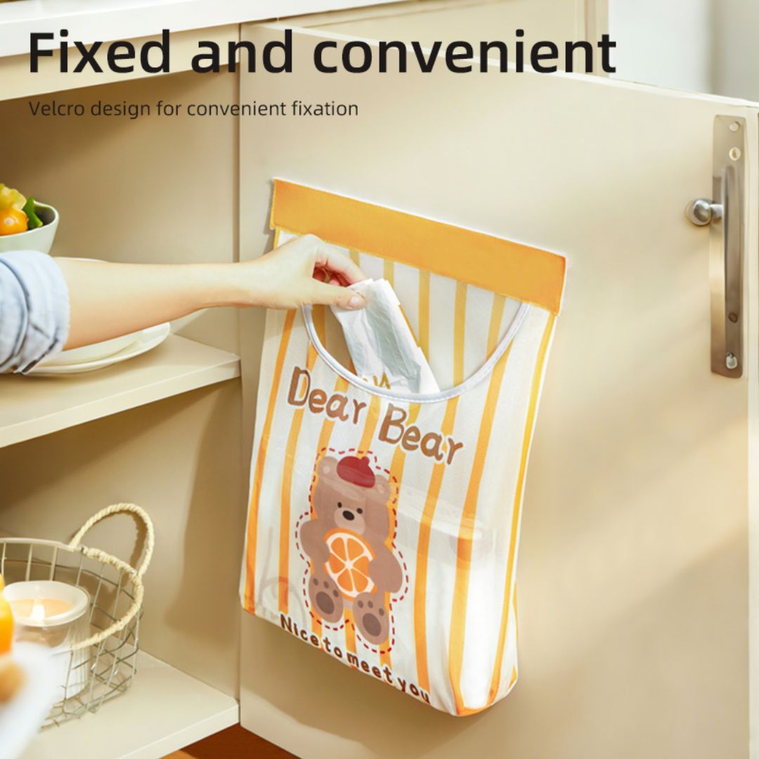 Velcro Wall-Mounted Kitchen Storage Cabinet Door Mesh for Storage