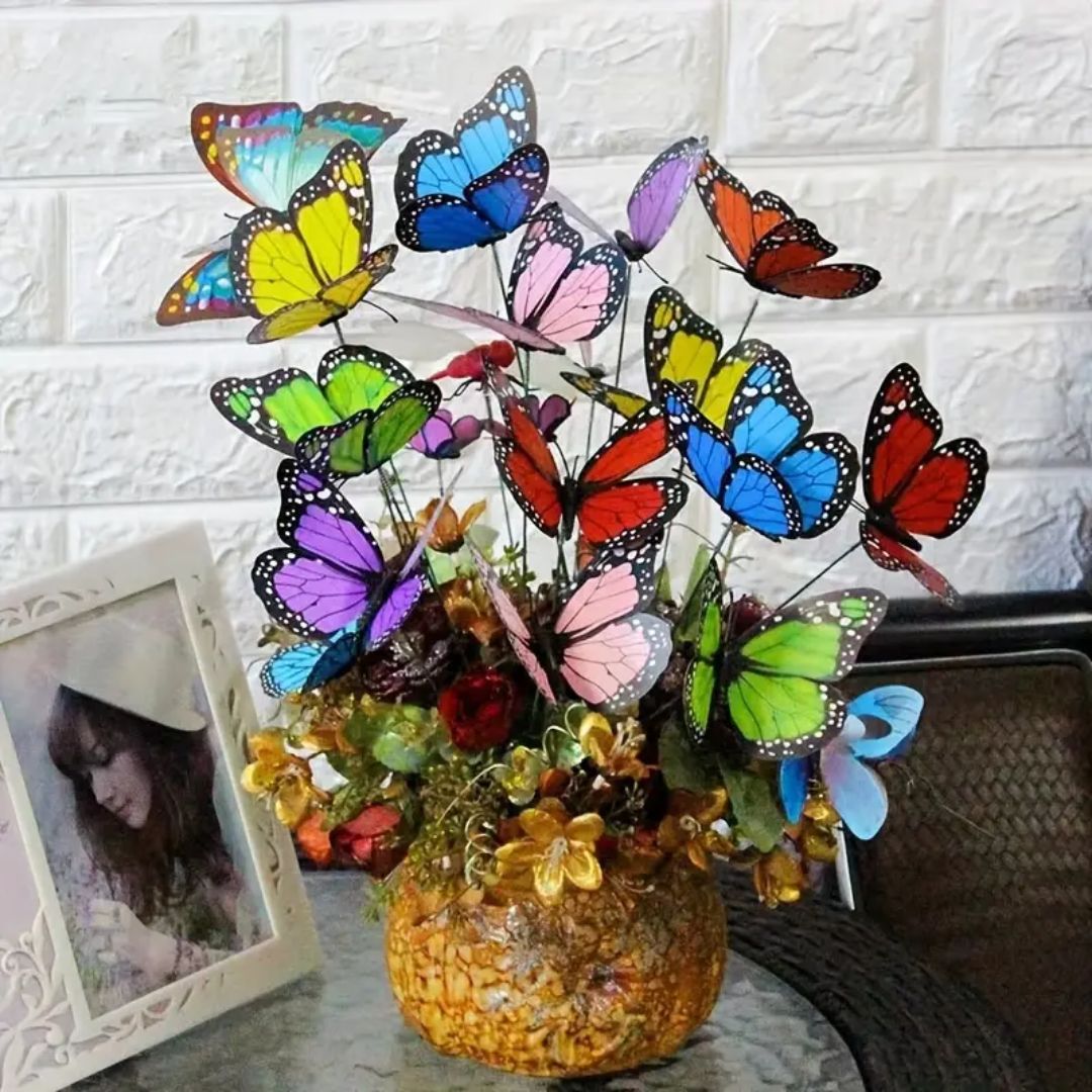 Butterfly Stakes Garden - 10 CM, 12 CM, 15 CM Mix
