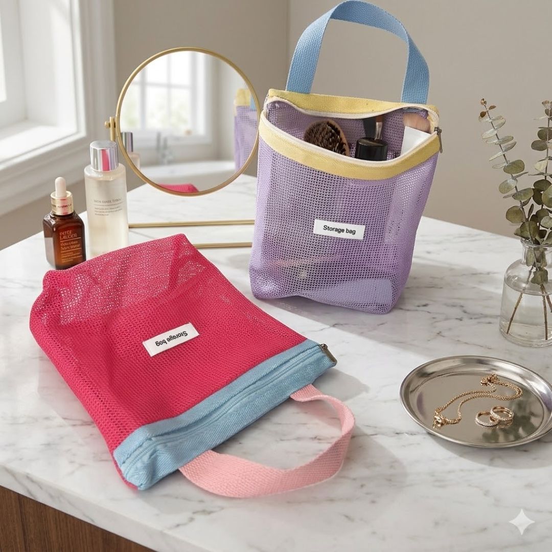 Nylon Mesh Cosmetic Bag