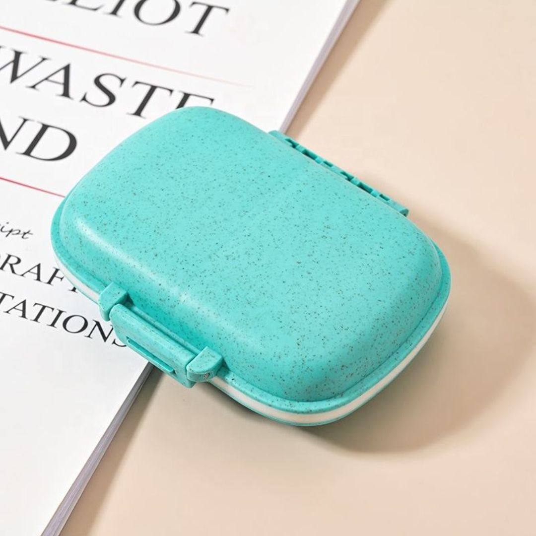 Portable Weekly Pill Organizer Box – 6 Compartment