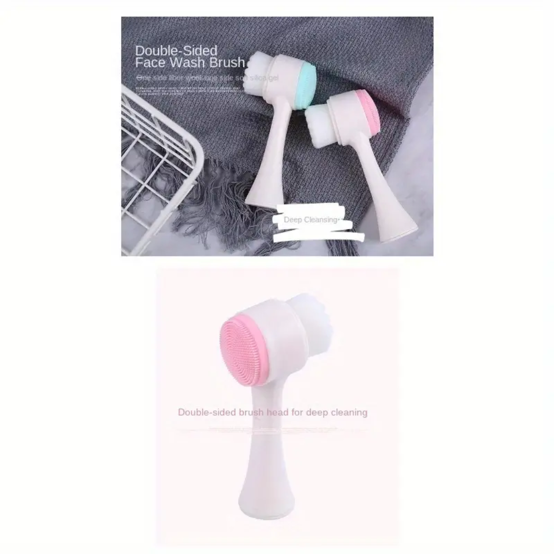 3D Double-Sided Soft Hair Silicone Face Wash Brush