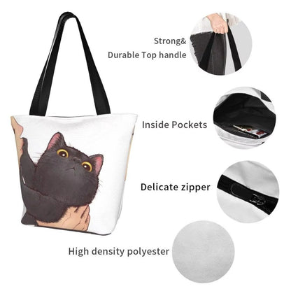 Cute Kitty Canvas Tote Bag