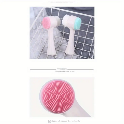 3D Double-Sided Soft Hair Silicone Face Wash Brush