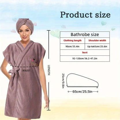 2 in 1 Bath Skirt & Hair Towel for Women’s Comfort