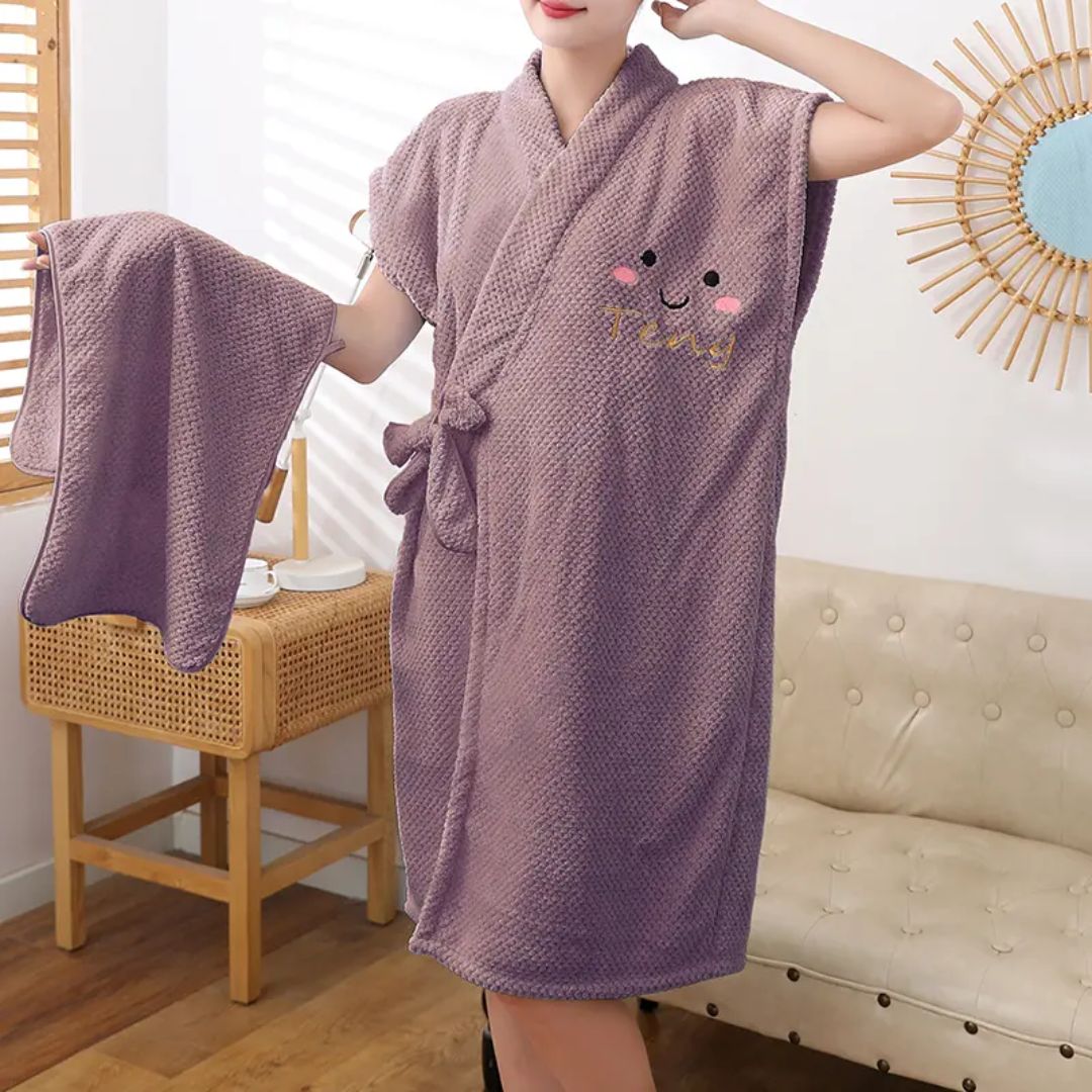 2 in 1 Bath Skirt & Hair Towel for Women’s Comfort