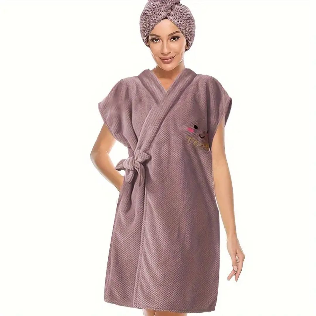 2 in 1 Bath Skirt & Hair Towel for Women’s Comfort