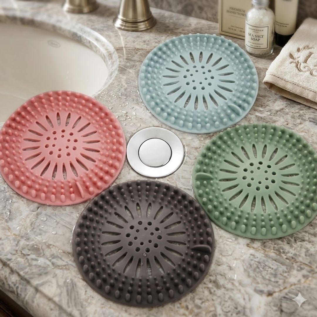 Silicone Bathroom Non Slip Drain Hair Catcher Filter