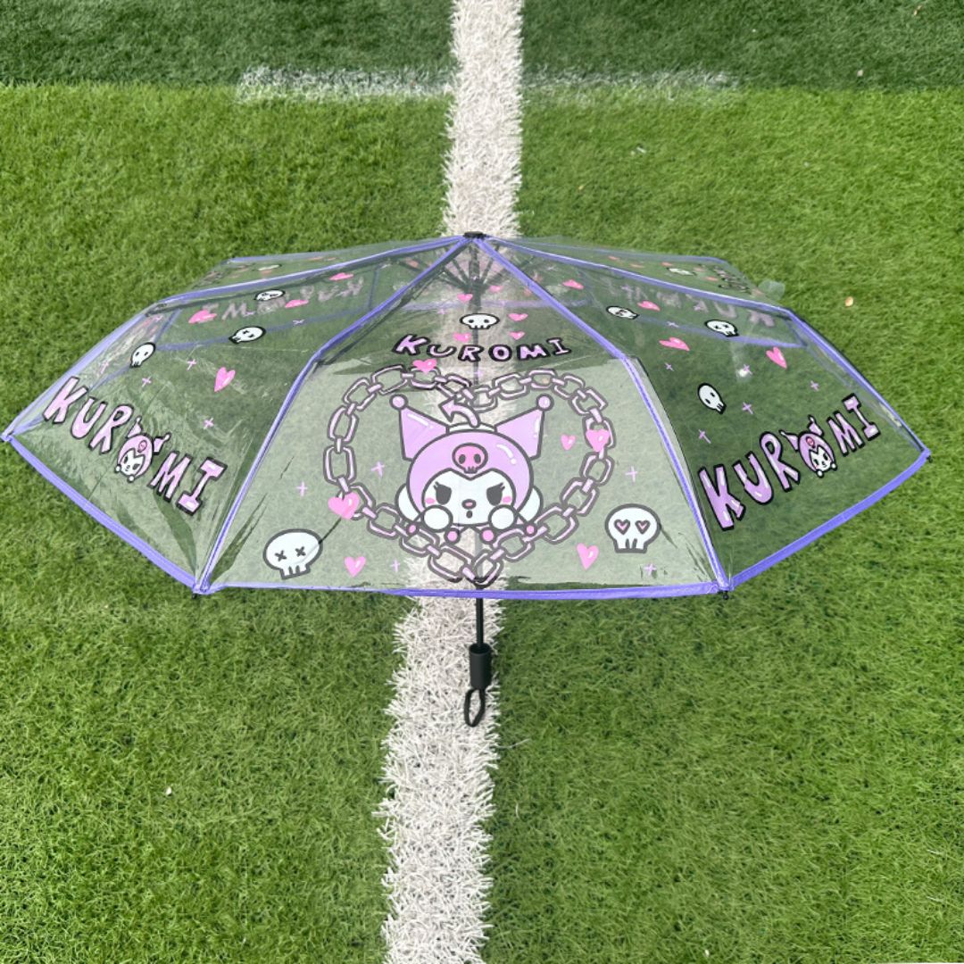 Kuromi Korean Transparent Frosted Kids Umbrella