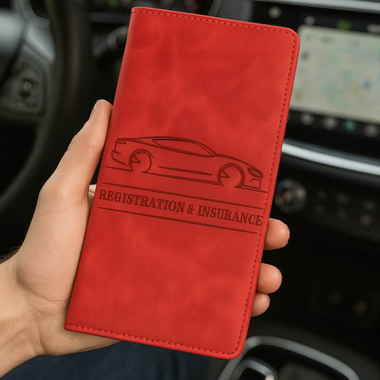Car Accessory Car Document Organizer (Red)