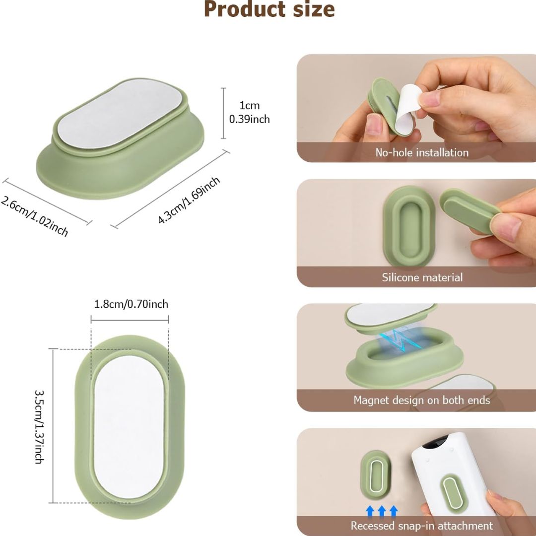 Wall-Mounted Silicone Remote Organizer- 4 PCS