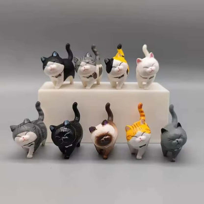 9 Pcs Cat Cute Mini Ornaments