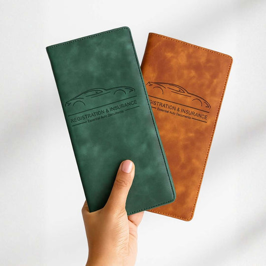 Pack of 2 | Green and Brown  | Car License Holder