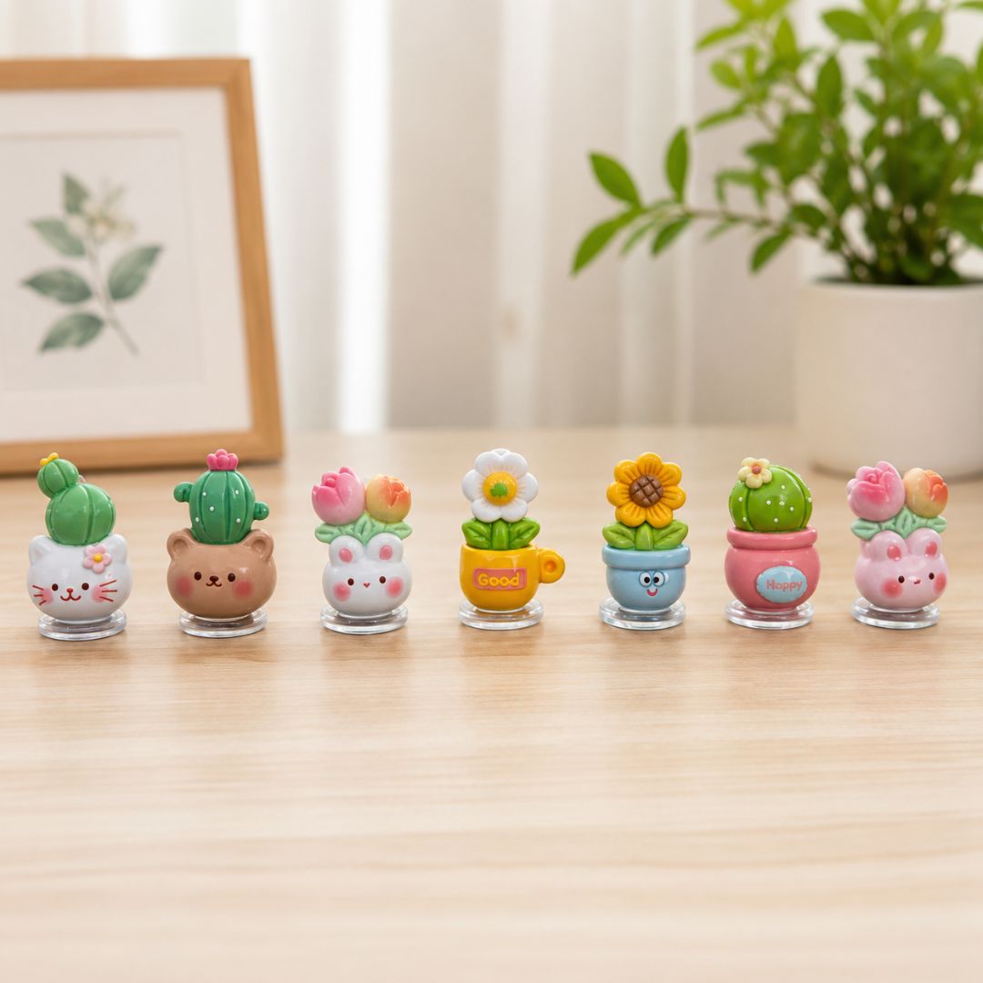 Mini Cute Plant Dashboard Figurines for Car, Home & Office