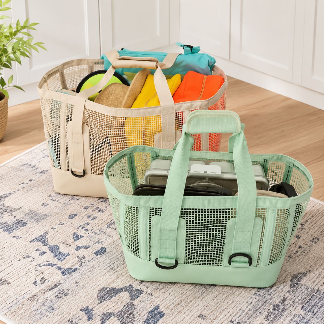 Custom Large Capacity Mesh Beach Tote Bag