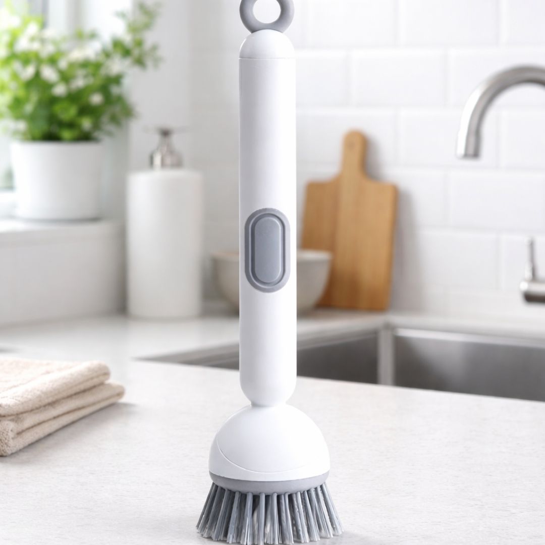 Self-Dispensing Dish Cleaning Brush Soap Dispenser