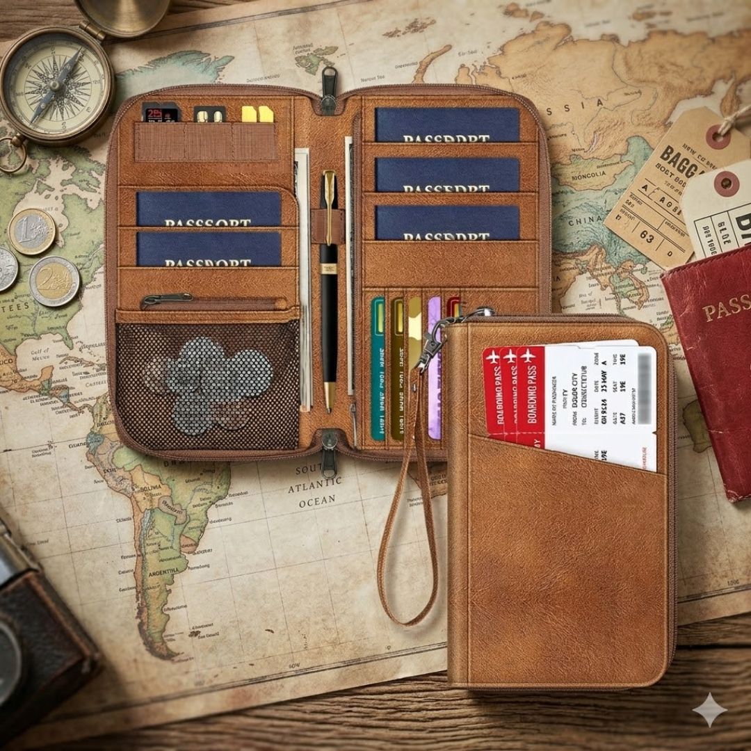 Travel Document Organizer Clutch Bag