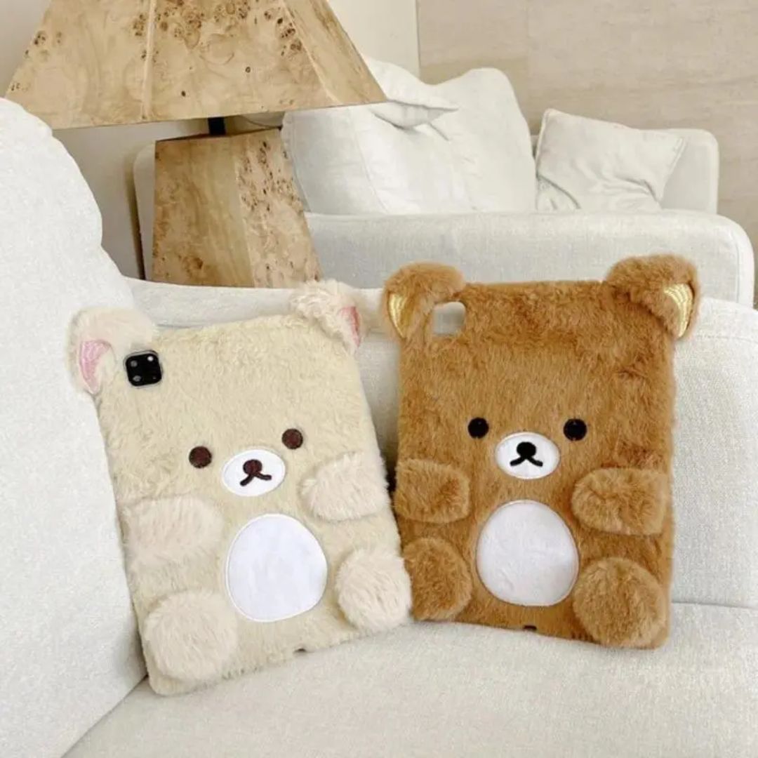 Cartoon Plush Rilakkuma Tablet Protective Case For IPad