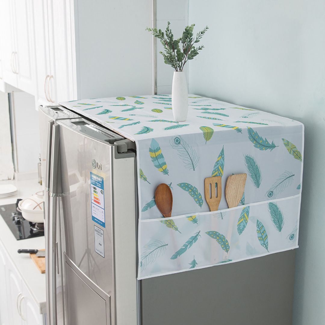 Waterproof Fridge Cover with Hanging Organizer Pockets