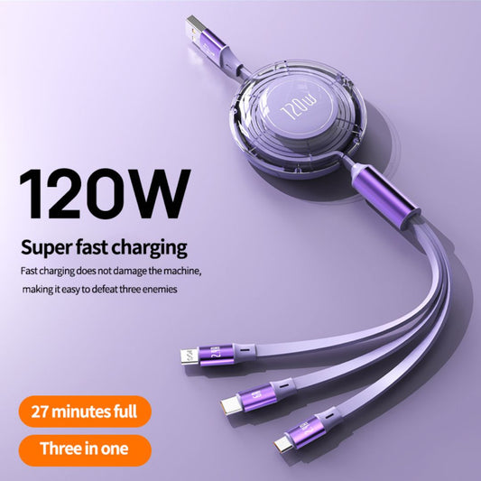 3 in 1 Charging Cable - 120W Latest Model