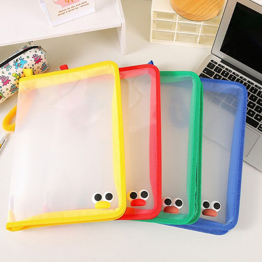 Kawaii Waterproof Mesh Document Folder for School & Office