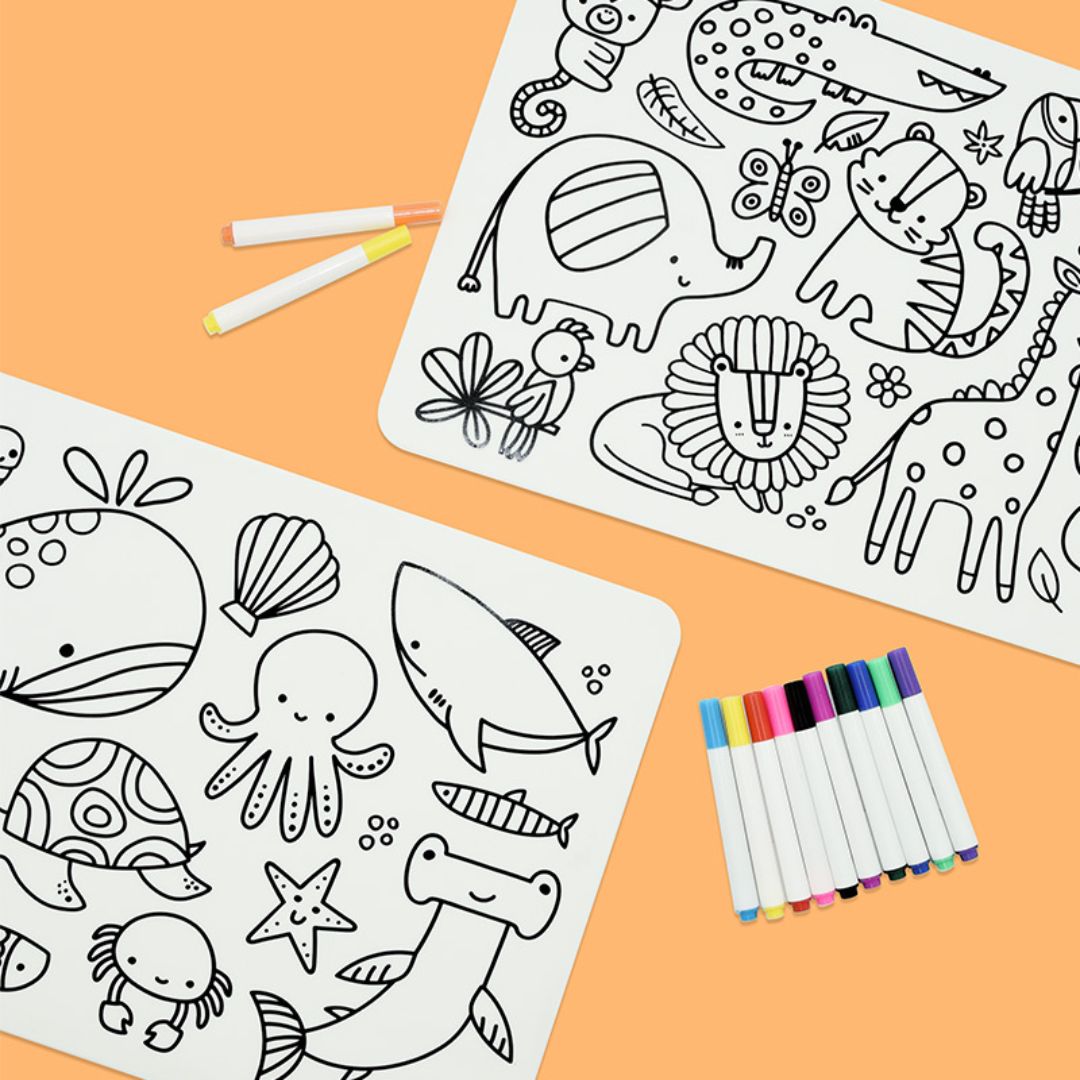 Reusable Silicone Coloring Mat for Kids