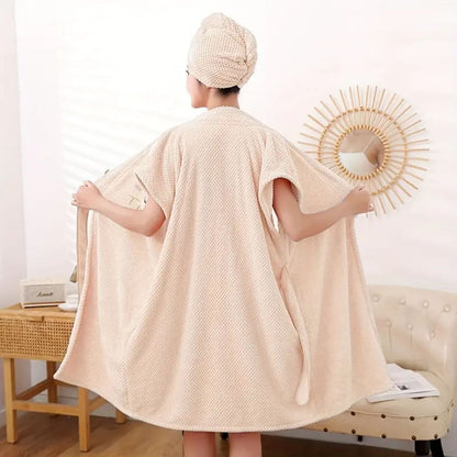 2 in 1 Bath Skirt & Hair Towel for Women’s Comfort