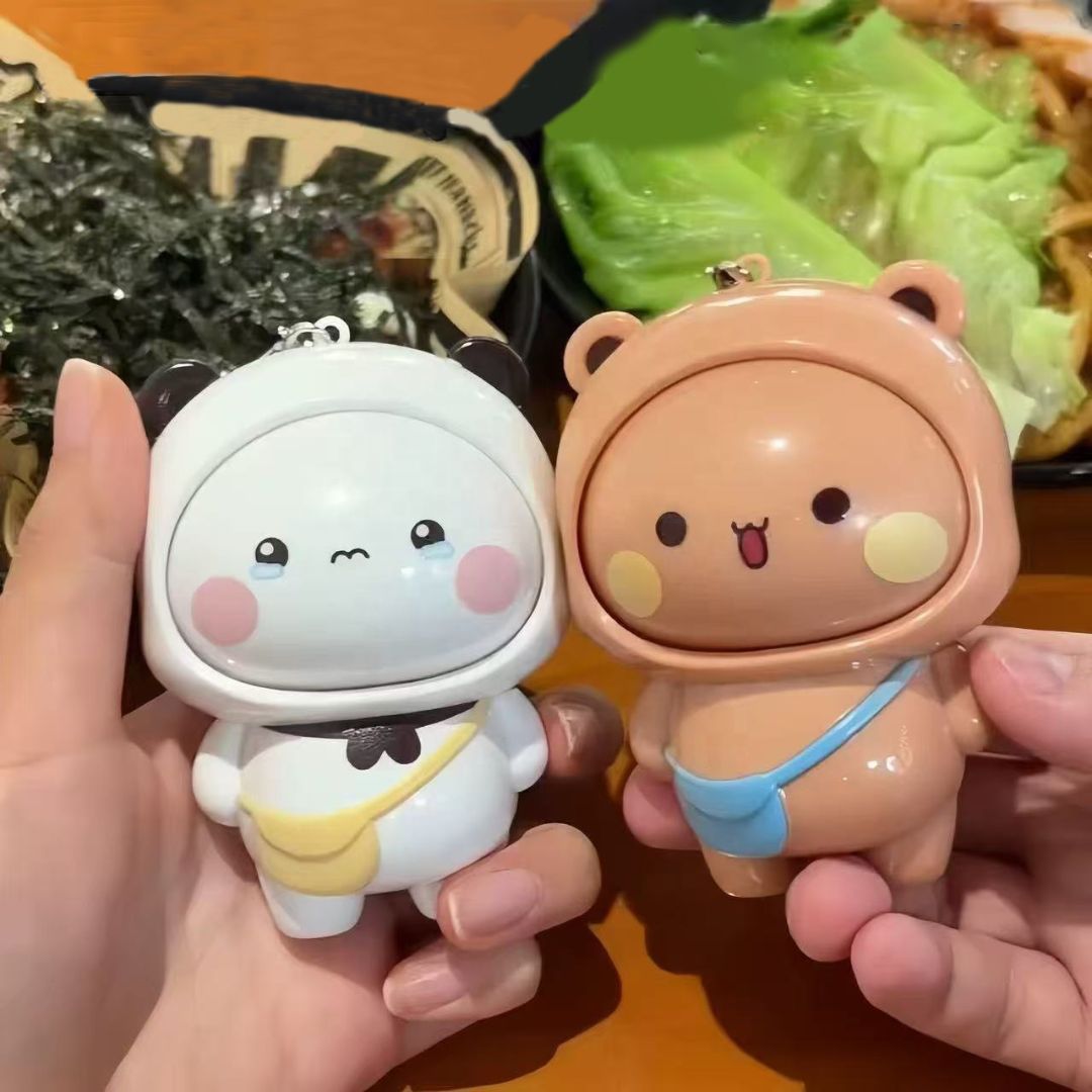 Bubu and Dudu face-changing Keychains