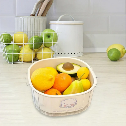 Double Layer Vegetable & Fruit Basket With Strainer