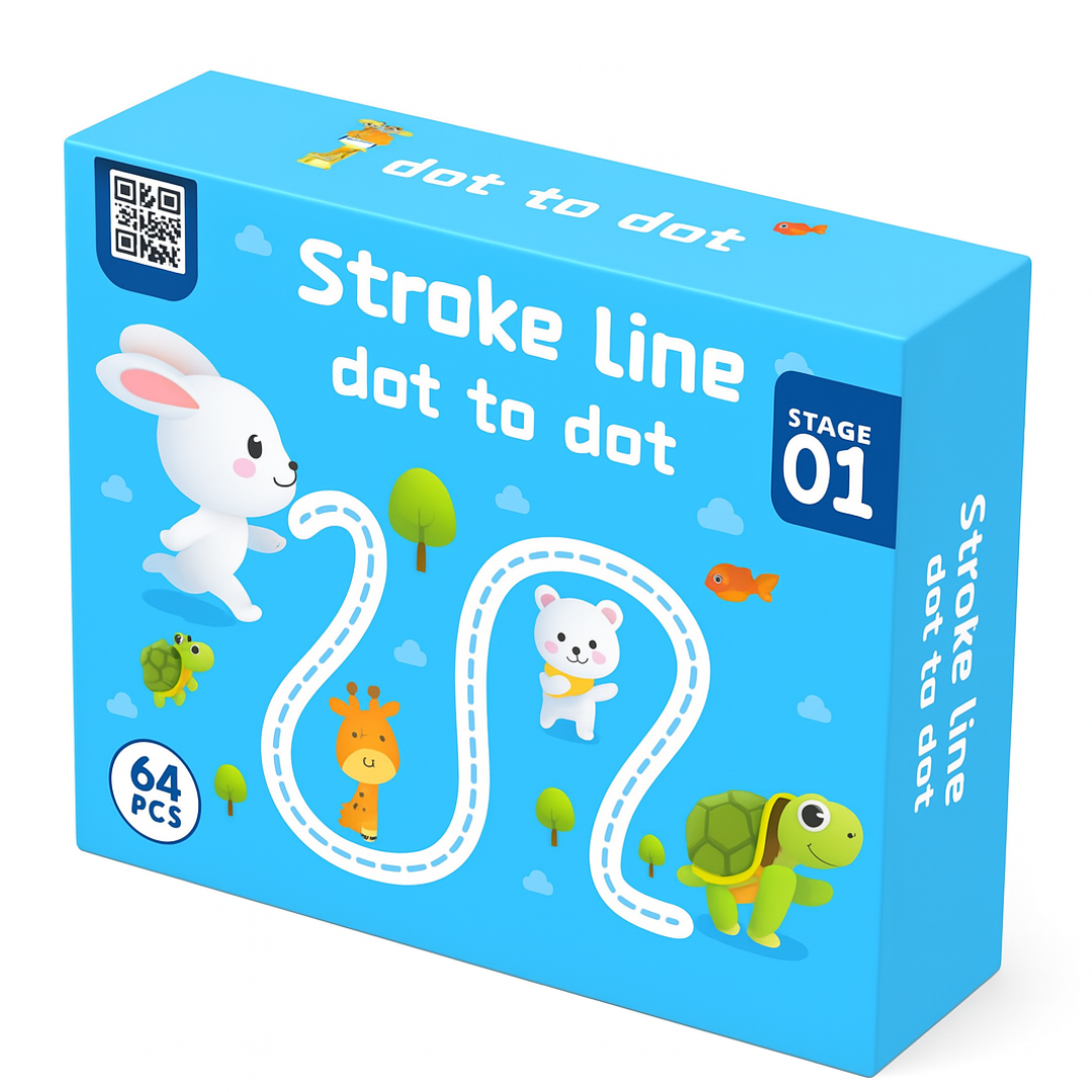 Kids  Educational Book Set - 64 Pages, 8 Pens, Markers