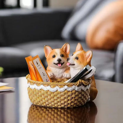 Cute Dog Entryway Tray for Keys & Small Items