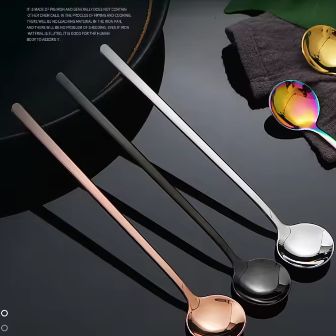 Stainless Steel Long Handle Spoon Set