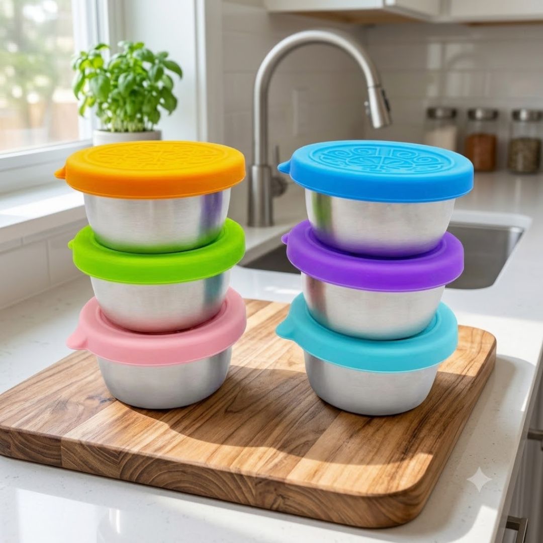 304 Stainless Steel Bowl with Silicone Lid