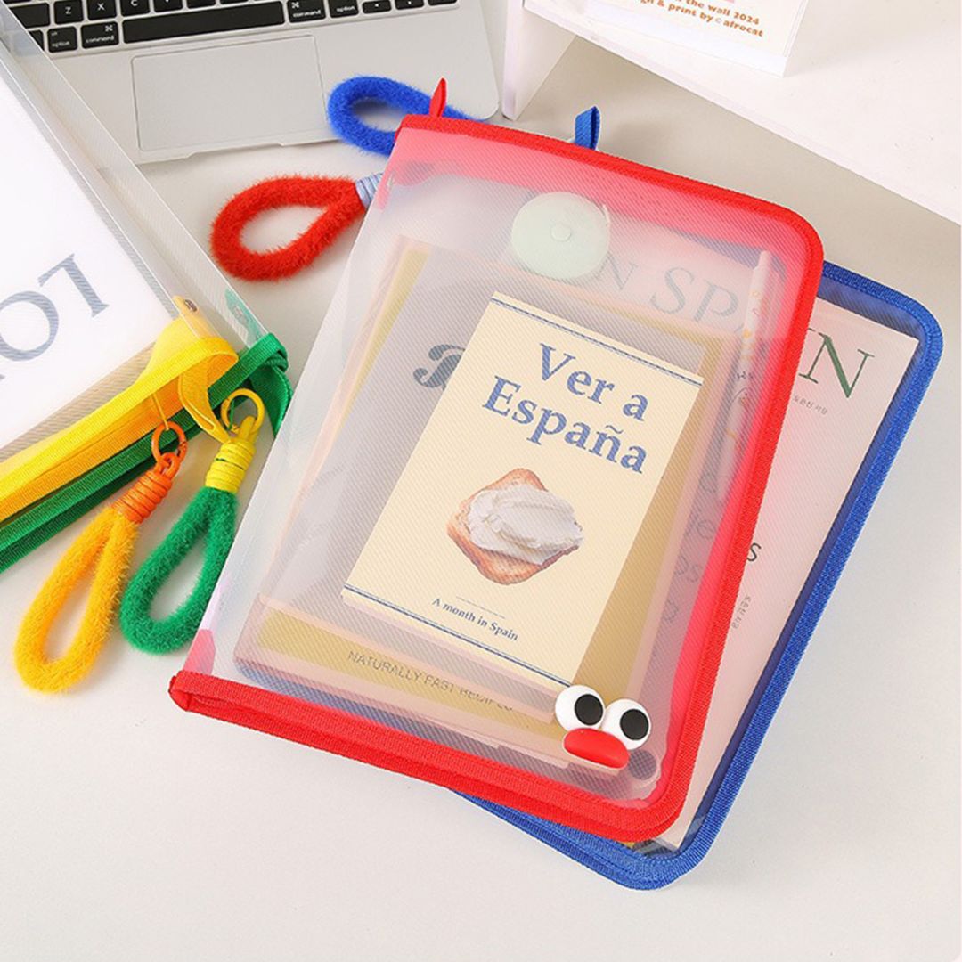 Kawaii Waterproof Mesh Document Folder for School & Office