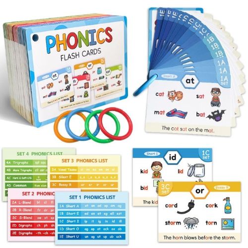 Learn to read phonics flash cards