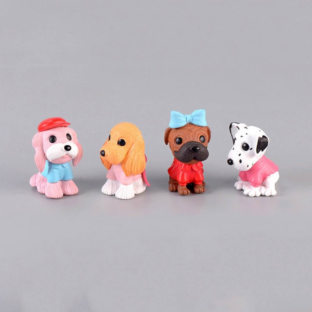 Delightful 8-Piece Dog Figurine Set
