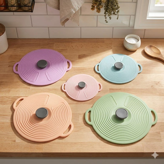 Food-Grade Silicone Pot Lid Holders Set of 5