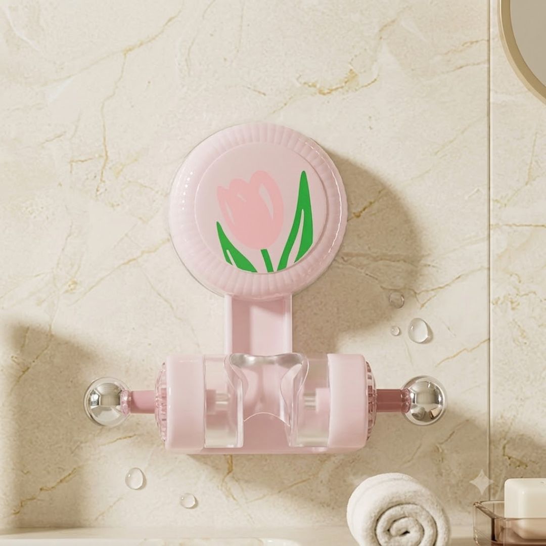 Cute Tulip Bathroom Adjustable Shower Holder