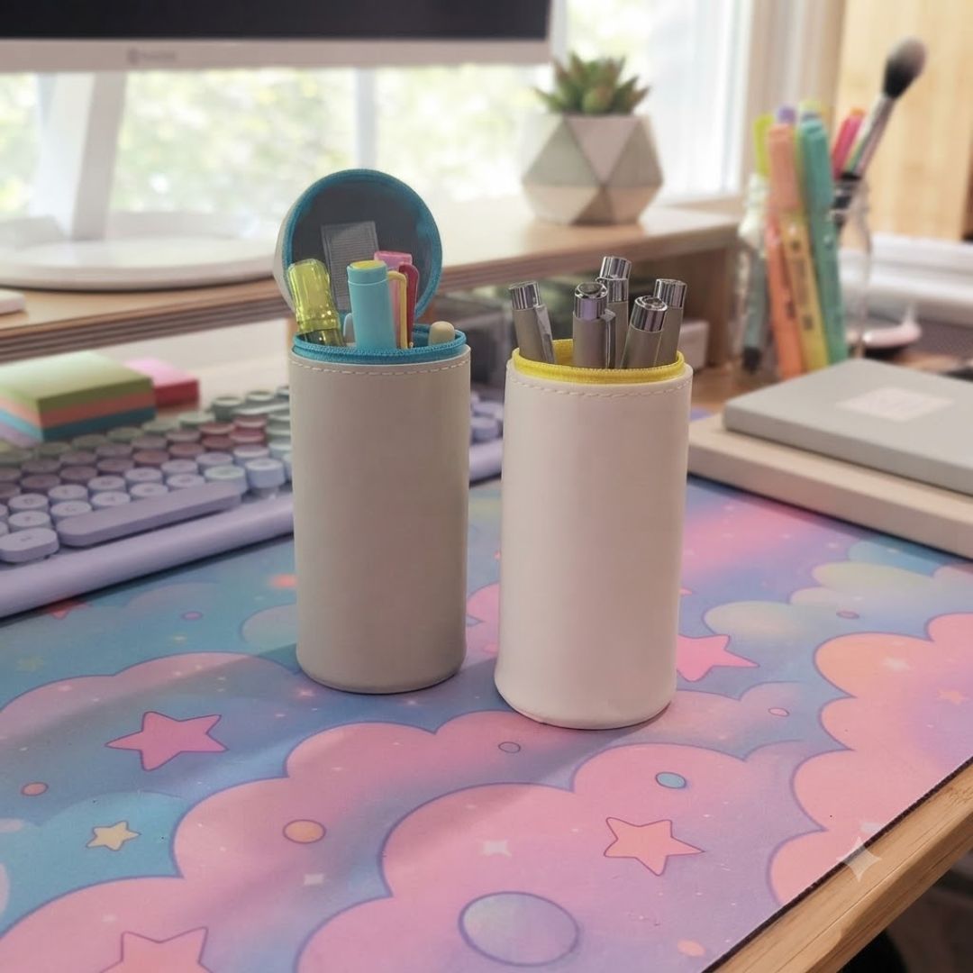 Stand-Up Silicone Pencil Case with Suction Base