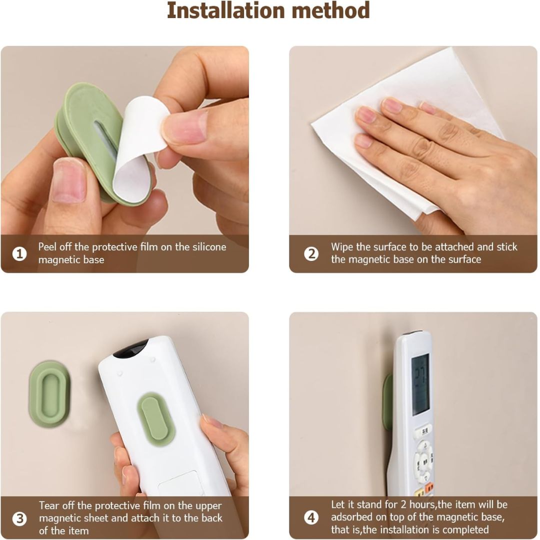 Wall-Mounted Silicone Remote Organizer- 4 PCS