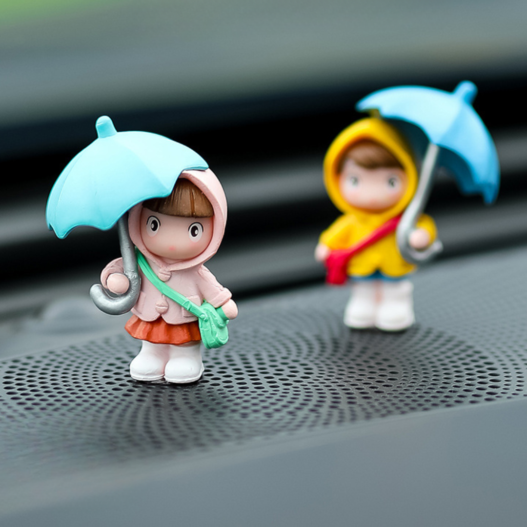 Umbrella Couple Car Interior Decoration