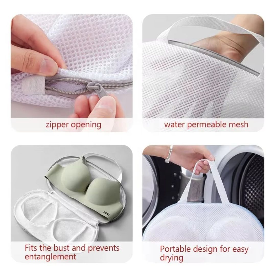Anti-Deform Waterproof Zipper Mesh Laundry Bags for Undergarments