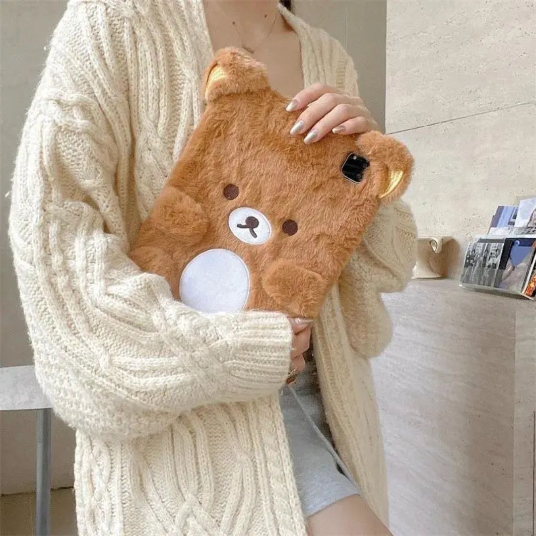 Cartoon Plush Rilakkuma Tablet Protective Case For IPad